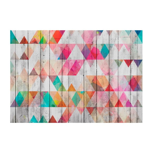 Didelio formato tapetai Artgeist Rainbow Triangles, 200 x 140 cm