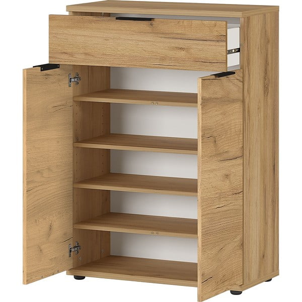 Ąžuolo apdailos batų spinta su stalčiais Fremont - Germania-image-3