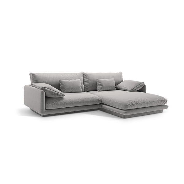 Kampinė sofa šviesiai pilkos spalvos (su dešiniuoju kampu) Torino – Micadoni Home-image-2