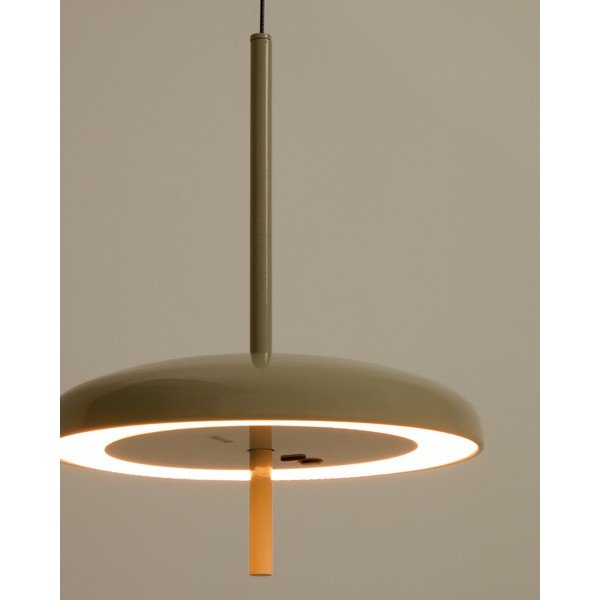 Šviesiai pilkos spalvos lubinis šviestuvas LED su pritemdymo funkcija ø 16 cm su metaliniu gaubtu Porte – Kave Home-image-1