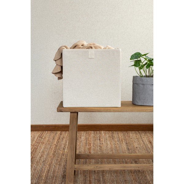 Smėlio spalvos iš tekstilės daiktadėžė 32x31,5x31,5 cm Soft Storage Cube – Bigso-image-3