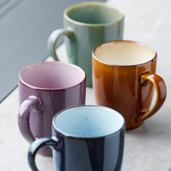 Juodos spalvos/violetinės spalvos iš keramikos puodelis 300 ml Black/Purple – Bitz-image-1