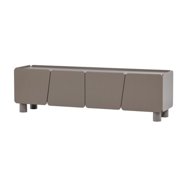 Rudos spalvos iš pušies masyvo TV spintelė 200x58x45 cm Root – WOOOD