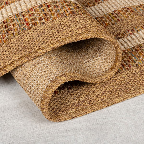 Lauko kilimas natūralios spalvos 200x290 cm Layla Border – Flair Rugs-image-2