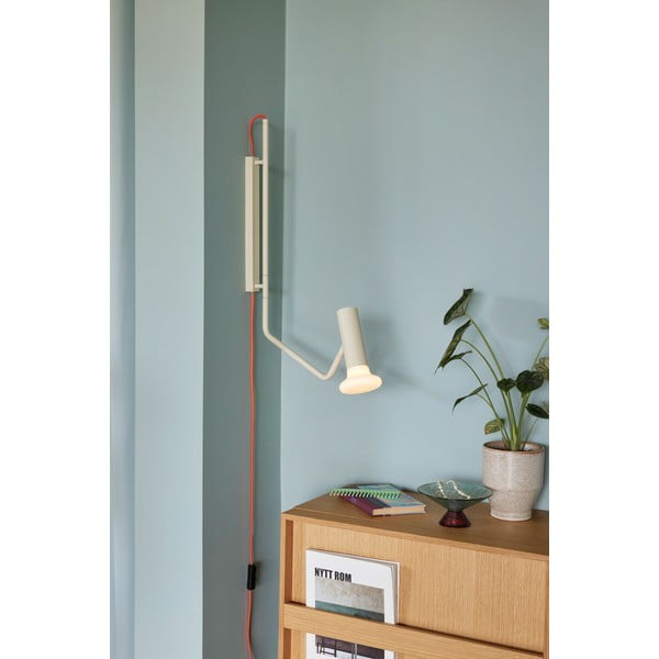 Sieninė lempa smėlio spalvos Wally – Hübsch-image-1