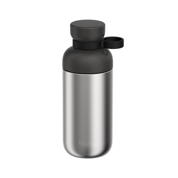 Juodos spalvos/sidabrinės spalvos iš nerūdijančio plieno butelis 500 ml Vita – Mepal
