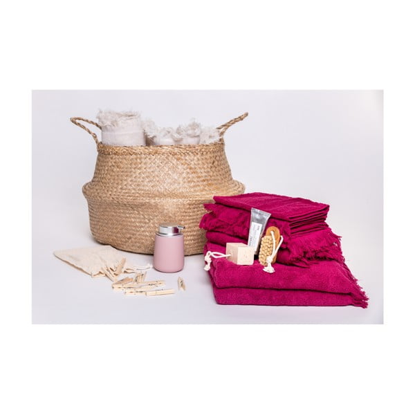 2 raudonų 100% medvilninių rankšluosčių rinkinys Bonami Selection, 50 x 90 cm-image-4