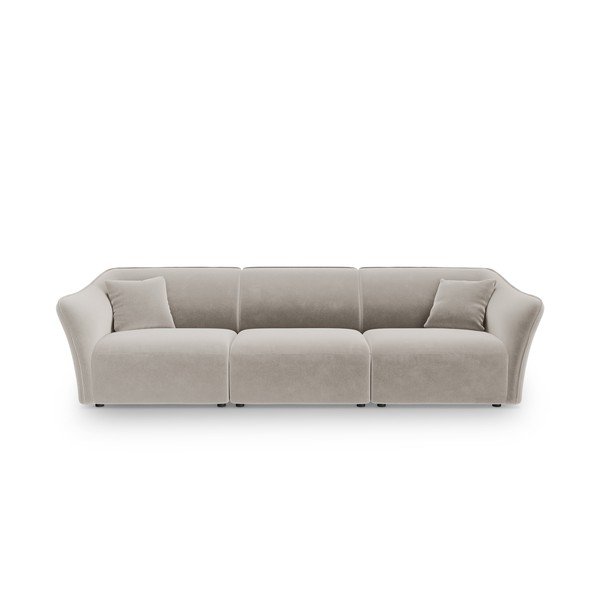 Iš velveto sofa smėlio spalvos 292 cm Tokyo – Cosmopolitan Design