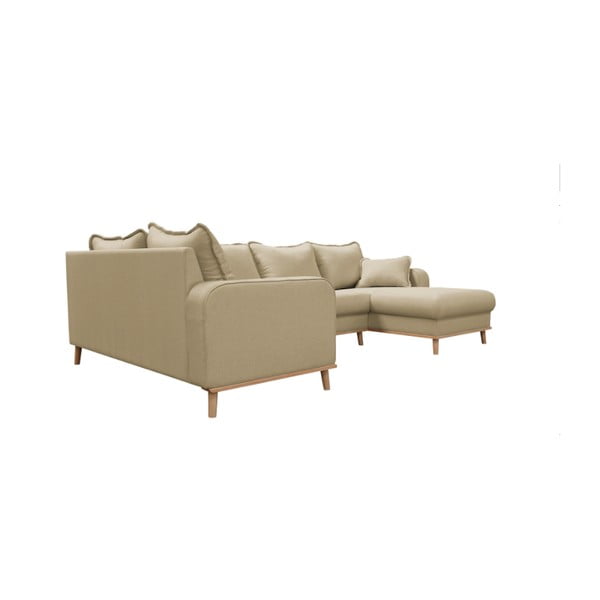 Smėlio spalvos kampinė sofa (dešinysis kampas) Beata - Ropez-image-3