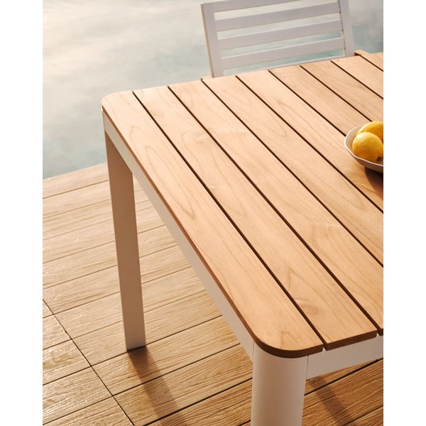 Sodo valgomojo stalas iš aliuminio 90x163 cm Bona – Kave Home-image-4