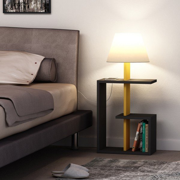 Antracito spalvos laisvai pastatomas šviestuvas "Homitis Saly-image-3