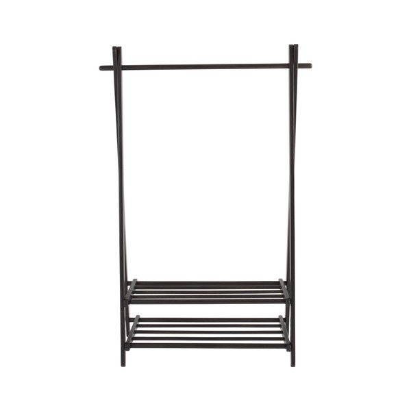 Juodos spalvos iš pušies masyvo drabužių kabykla 100x150x41 cm Cole – Jotex-image-4