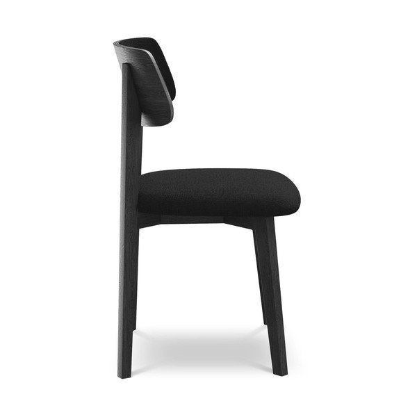 Juodos spalvos iš medienos masyvo valgomojo kėdė Niu – Makamii-image-2