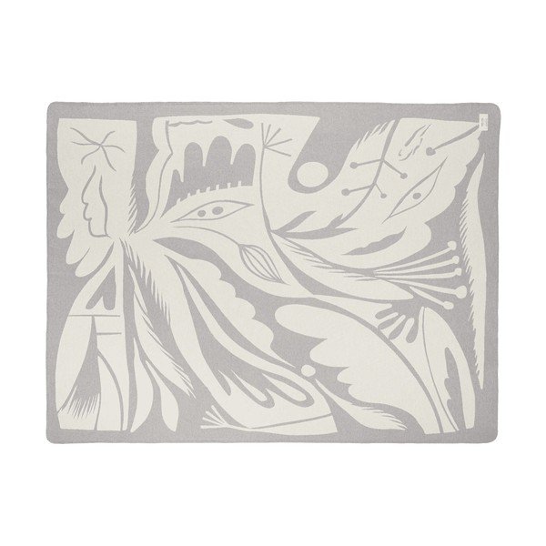 Šviesiai pilkos spalvos antklodė ir pledas 165x200 cm Lino – noo.ma