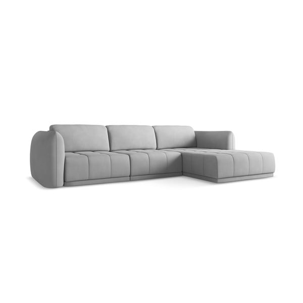 Šviesiai pilkos spalvos kampinė sofa (su dešiniuoju kampu) Hoku – Makamii-image-2