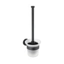 Sieninis iš stiklo tualeto šepetys matinės juodos spalvos Bosio – Wenko