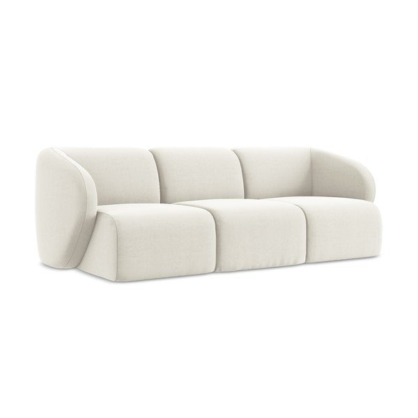 Smėlio spalvos sofa iš velveto 244 cm Lani – Makamii-image-1