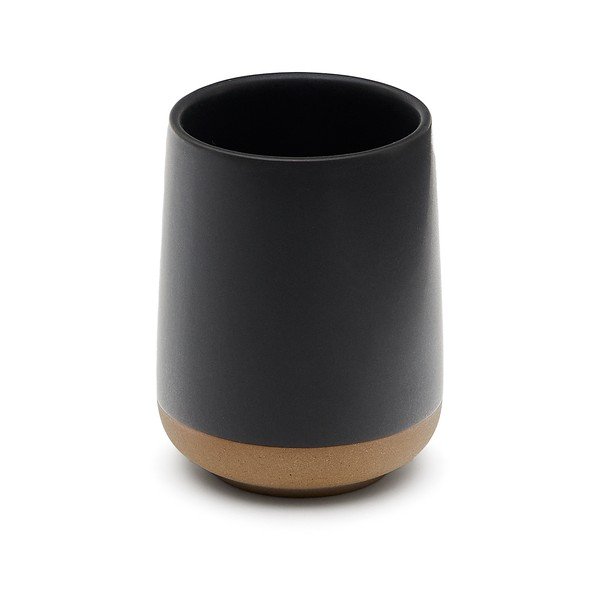 Tamsiai pilkos spalvos iš keramikos dantų šepetėlio indas Silma – Kave Home