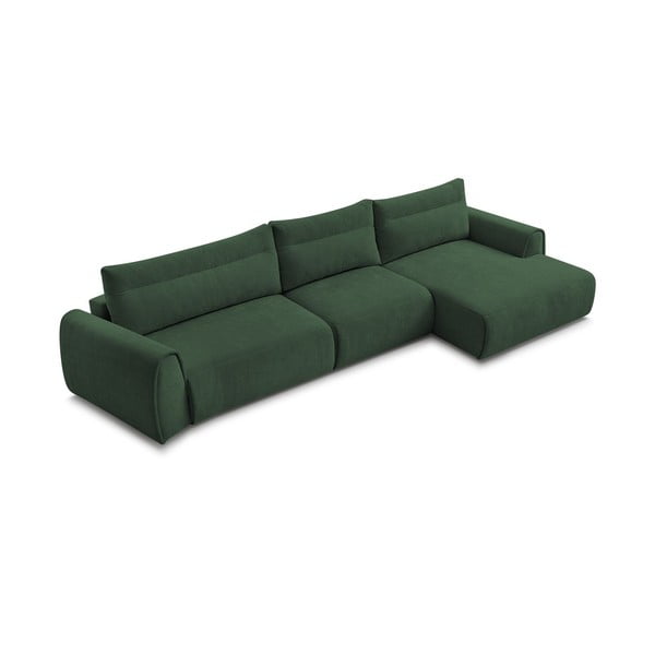 Kampinė sofa tamsiai žalios spalvos Aden – Bobochic Paris-image-4