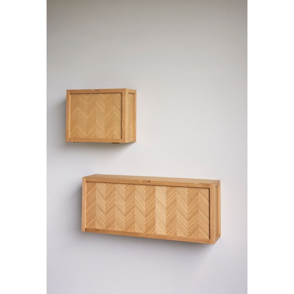 Pakabinama batų lentyna iš ąžuolo medienos Herringbone - Hübsch-image-2
