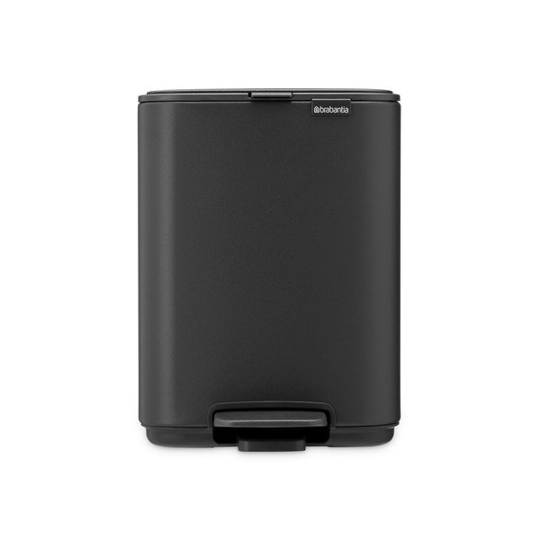 Tamsiai pilkos spalvos šiukšliadėžė iš plieno su pedalu 4 l Bo – Brabantia-image-2