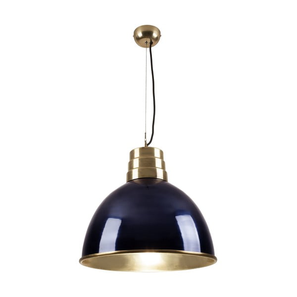 Kabantis šviestuvas tamsiai mėlynos spalvos/auksinės spalvos ø 40 cm su metaliniu gaubtu Sublime – HF Living