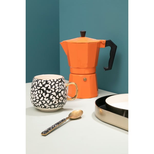 Puodeliai juodos spalvos/auksinės spalvos iš akmens masės 2 vnt. 330 ml London – Premier Housewares-image-1