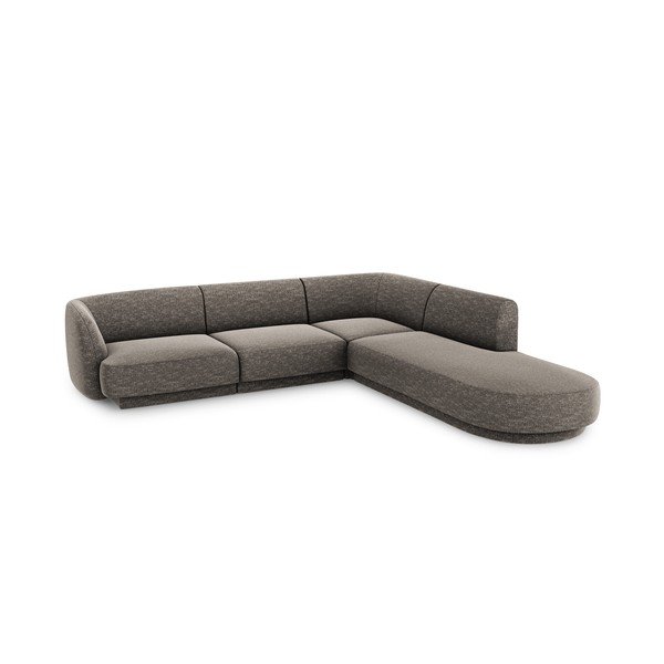 Pilka kampinė sofa (dešinysis kampas) Miley - Micadoni Home-image-3