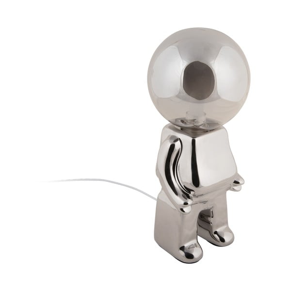 Stalinis šviestuvas sidabrinės spalvos LED su pritemdymo funkcija (aukštis 27 cm) su stiklo gaubtu Ross – Leitmotiv-image-3