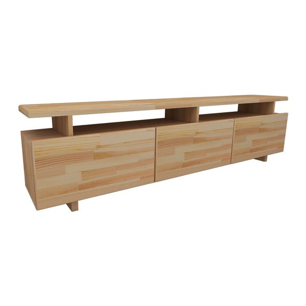 Natūralios spalvos pušies medienos TV staliukas 174x52 cm Natural - Kalune Design