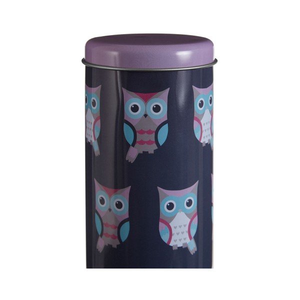 Premier Housewares Happy Owls apvali skardinė dėžutė, Ø 8 x 18 cm-image-3
