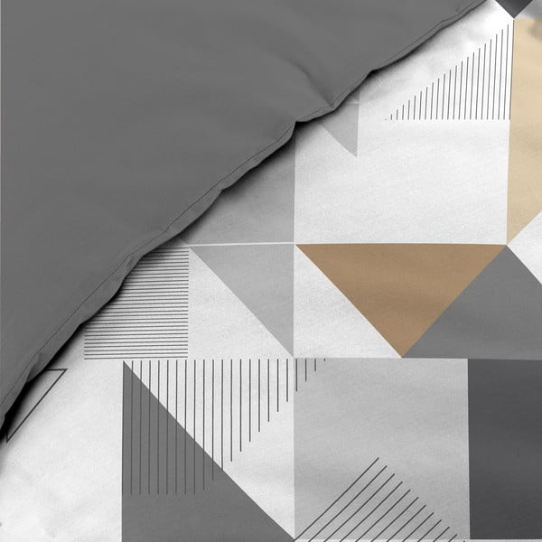 Iš mikropluošto dvigulė/itin ilga patalynė baltos spalvos/pilkos spalvos 240x220 cm Trigone – douceur d'intérieur-image-3