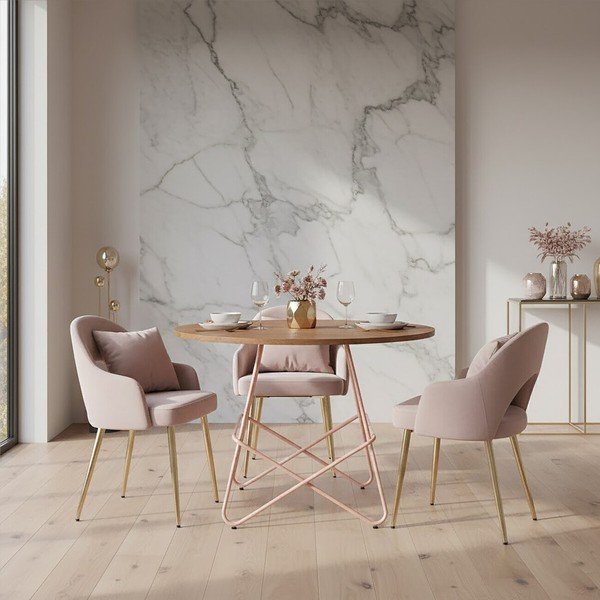 Iš guobos masyvo apvalios formos valgomojo stalas ø 80 cm District – Premier Housewares-image-3