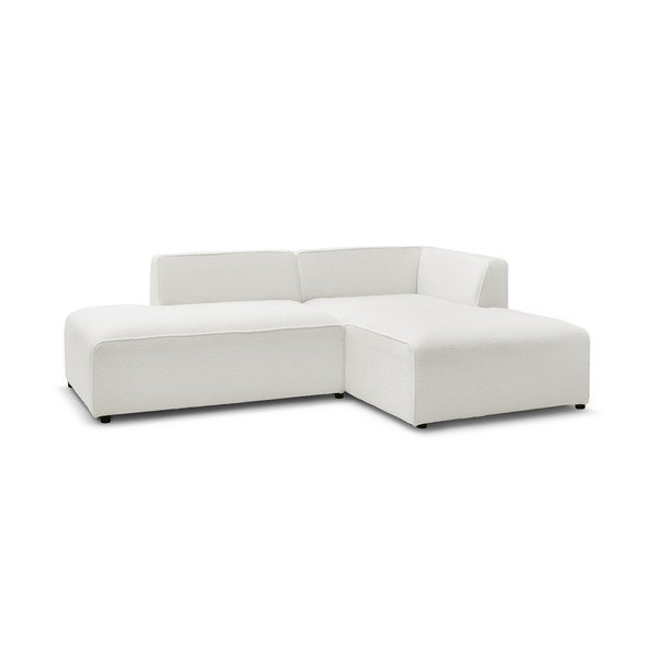 Baltos spalvos iš boucle modulinė kampinė sofa (su dešiniuoju kampu/„L“ formos) Megeve – Bobochic Paris-image-3