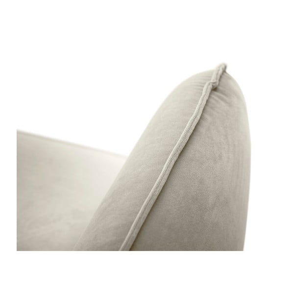 Smėlio spalvos aksomo fotelis Cosmopolitan Design Vienna-image-3