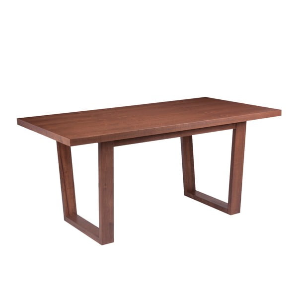 Valgomojo stalas su gintaru ir riešutmedžio medienos apdaila, 160 x 90 cm