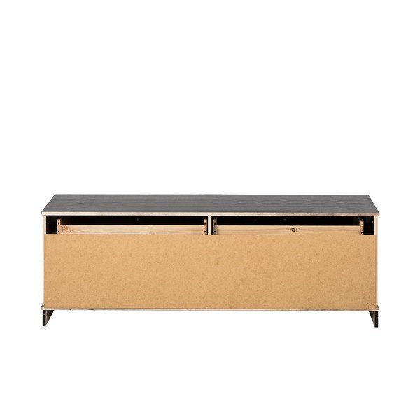 Iš pušies masyvo TV spintelė tamsiai rudos spalvos 137x47 cm Anita – Støraa-image-4
