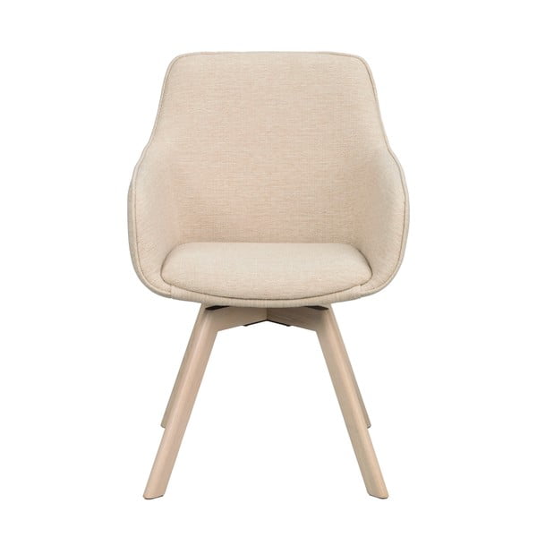 Smėlio spalvos iš audinio valgomojo kėdžių komplektas 2 vnt. Alison – Rowico-image-2