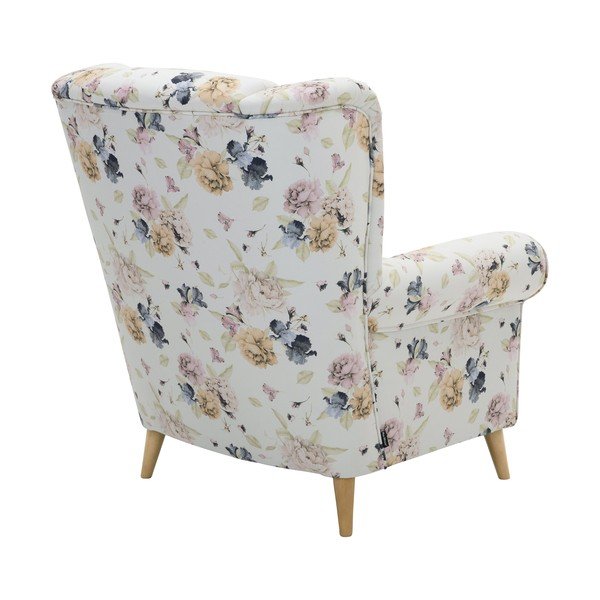 Baltomis gėlėmis puoštas krėslas Max Winzer Anton-image-3