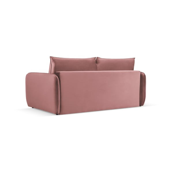 Sulankstoma sofa rožinės spalvos iš velveto 214 cm Vienna – Cosmopolitan Design-image-3