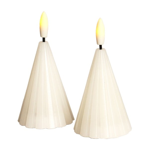 Šviečianti Kalėdų dekoracija baltos spalvos 2 vnt. ø 6 cm Laura – Sirius