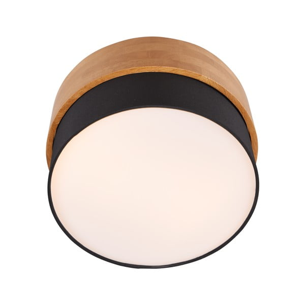 Lubinis šviestuvas juodos spalvos/natūralios spalvos su tekstiliniu gaubtu Seasons – Trio-image-3