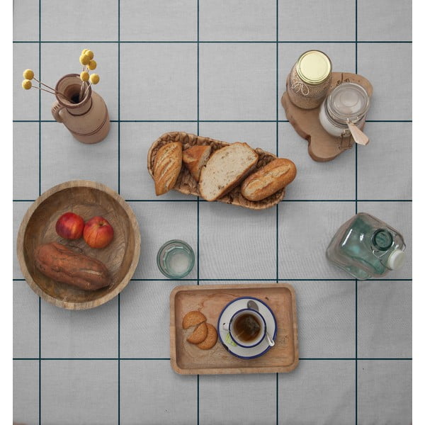 Staltiesė Couture lininė staltiesė Turquoise Lines, 140 x 200 cm-image-4