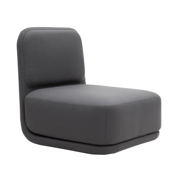 Tamsiai pilka minkšta kėdė Softline Standby Medium-image-2