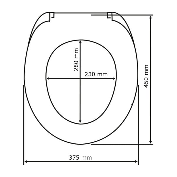 Tamsiai pilka lengvai užsidaranti tualeto sėdynė Wenko Premium Ottana, 45,2 x 37,6 cm-image-2