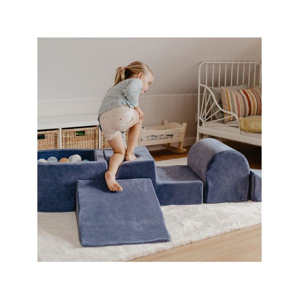 Rudos spalvos iš velveto putų žaidimų aikštelė 5 vnt. aukštis 30 cm 250x45 cm Montessori – Meowbaby-image-4