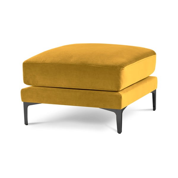Geltonas aksominis pufas Kooko Home Harmony-image-2