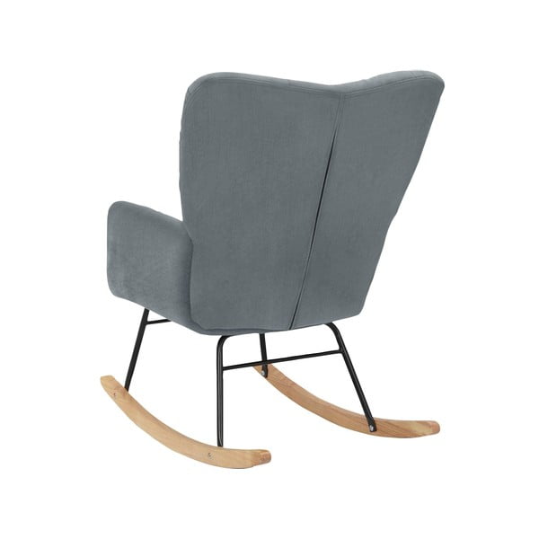 Iš velveto supamasis krėslas pilkos spalvos Elza – Støraa-image-3