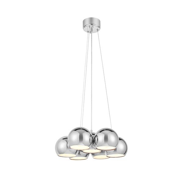 Blizgios sidabrinės spalvos iš metalo kabantis šviestuvas ø45x15 cm Cupolo – Markslöjd