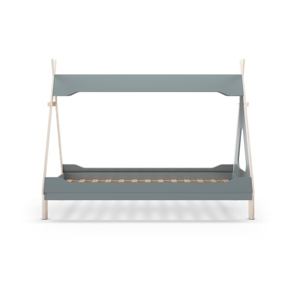 Naminė iš pušies masyvo vaikiška lova smaragdinės spalvos 90x190 cm Nora – Marckeric-image-3